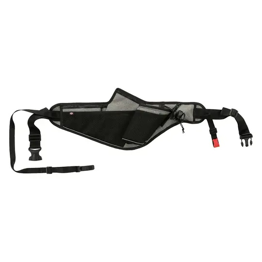 Outlet Trixie joggingbälte med koppel - grått/svart - Bälte 70 - 130 cm, koppel 115 - 150 cm / 20 mm