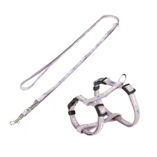 Premium Trixie Junior valpsele med koppel - 23-34 cm/8 mm, 200 cm, fläder