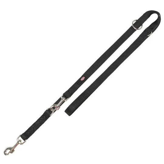 Nyhet Trixie Premium förlängningskoppel, svart - Stl. M-L 2 m längd/20 mm brett
