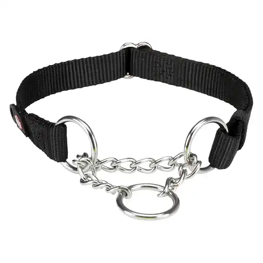 Populärt val Trixie Premium Pull Stop halsband, svart - Stl. M-L 35-50 cm halsomfång, B 20 mm
