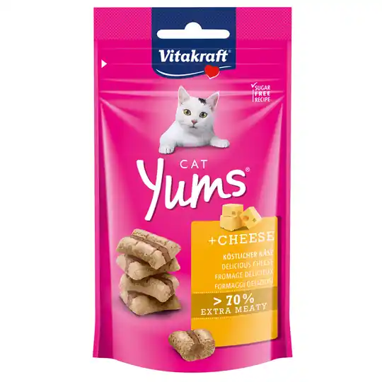 Vitakraft Cat Yums - Ekonomipack 3 x 40 g Ost Begränsat antal