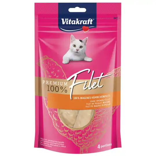 Vitakraft Premium Filet - Ekonomipack 2 x 70 g Kyckling Endast idag