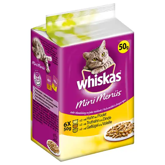 Begränsat antal Whiskas Fresh Menue - 6 x 50 g Kyckling, kalkon, fjäderfä i sås