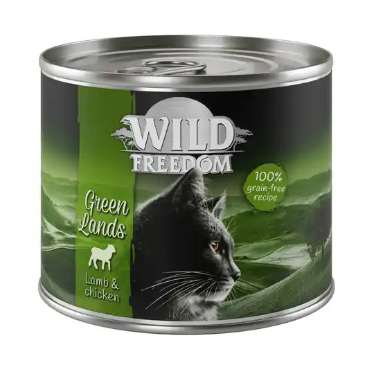 Nedsatt pris Wild Freedom Adult 6 x 200 g - Green Lands - Lamb & Chicken
