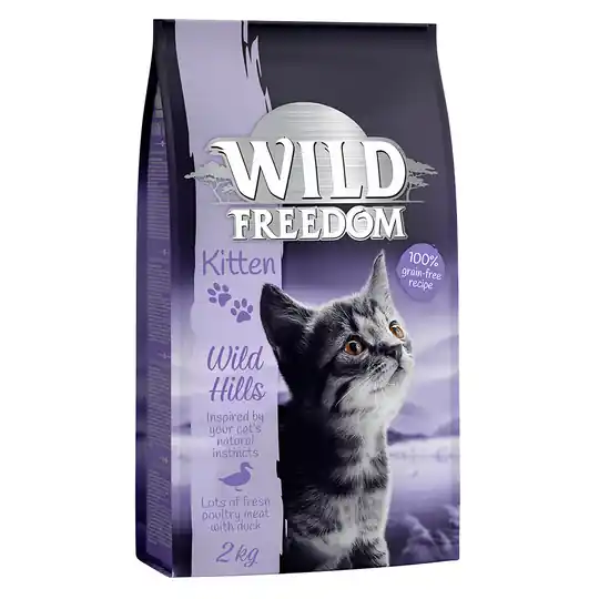 Wild Freedom Kitten "Wild Hills" - Duck - Ekonomipack 3 x 2 kg Erbjudandepris