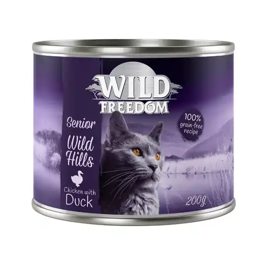 Billig Wild Freedom Senior Wild Hills Duck & Chicken - 6 x 200 g