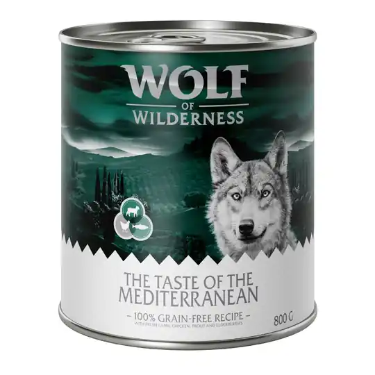Wolf of Wilderness "The Taste Of Mediterranean" 6 x 800 g Utförsäljning