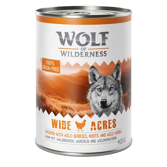 Wolf of Wilderness 6 x 400 g NY! Wide Acres - Chicken Lägg i varukorgen