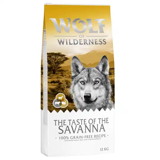 Wolf of Wilderness The Taste Of The Savanna - Beef & Goat - 12 kg Rabatt