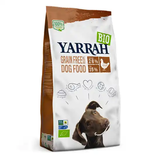 Yarrah Organic Grain Free med ekologisk kyckling - 10 kg Sänkt pris