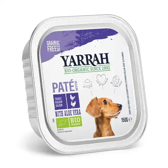 Rea Yarrah Organic Paté - Eko-kalkon med eko-aloe vera 24 x 150 g
