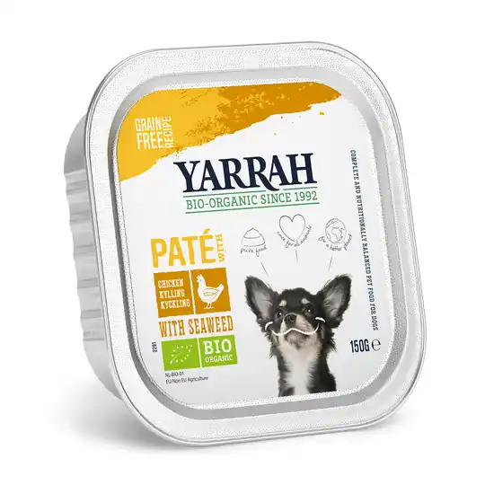 prisnedsättning Yarrah Organic Paté - Eko-kyckling med eko-alger 12 x 150 g