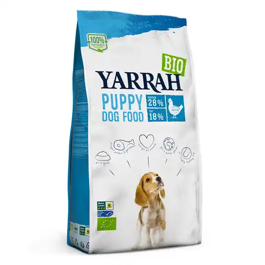 Köp nu Yarrah Organic Puppy - Ekonomipack 2 x 2 kg