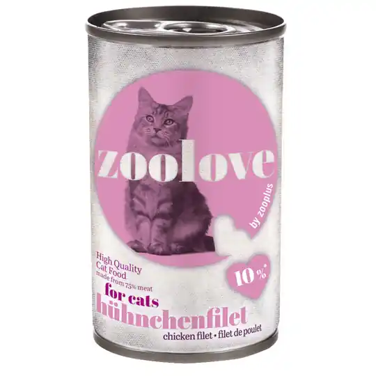 Bästa pris zoolove våtfoder för katter 6 x 140 g - Kyckling