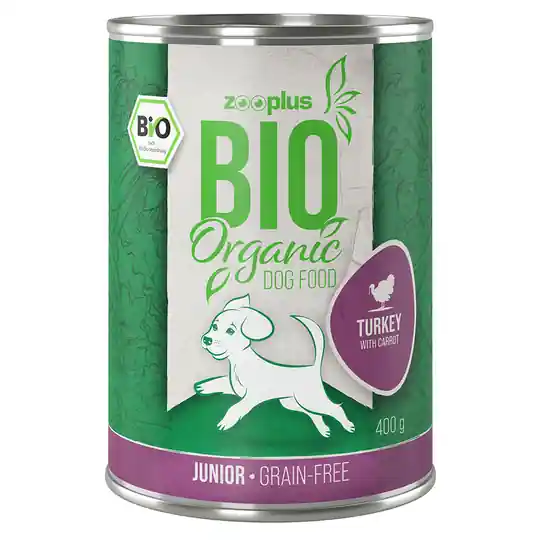 zooplus Bio Junior Kalkon med morot - 6 x 400 g Expressleverans