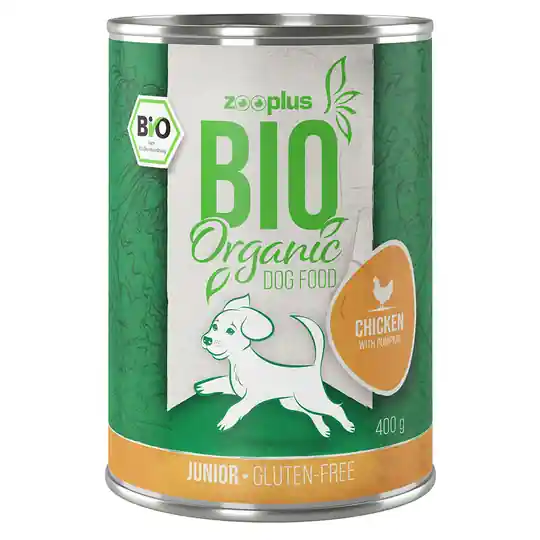 zooplus Bio Junior Kyckling med pumpa - 6 x 400 g Rabatter