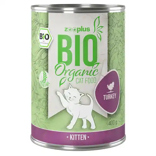 Billigare zooplus Bio Kitten Kalkon med morötter 6 x 400 g