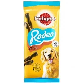 Pedigree rodeo tuggben hund oxkött 123gr 7st Extra rabatt