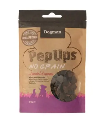 PepUps mjuka spannmålsfria små godis av lamm 90g, Dogman Nyhet