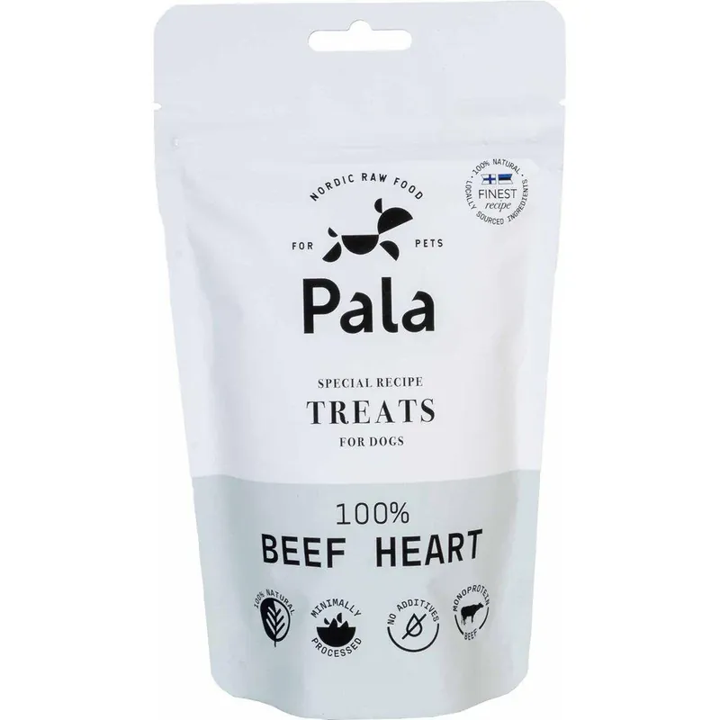 Begränsat antal Hundgodis 100% Oxhjärta 100g, Pala