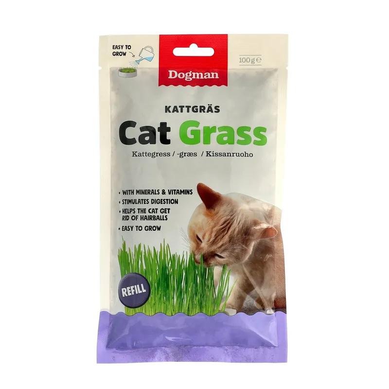 Endast denna vecka Kattgräs Refill 100g , Dogman