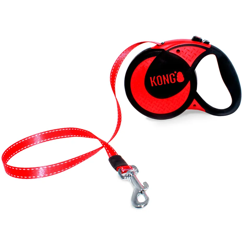 KONG Ultimate rullkoppel rött - XL upp till 70 kg, bandlängd ca 5 m Billigare