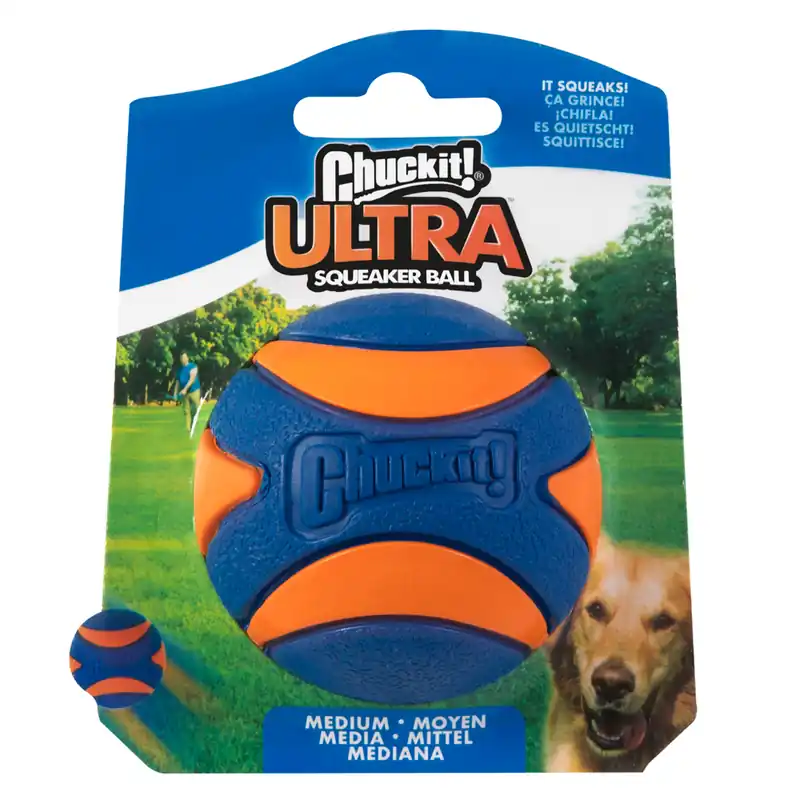Chuckit! Ultra Squeaker boll - M Ø 6,4 cm prisnedsättning