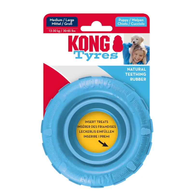 Erbjudande KONG Puppy tuggdäck - Storlek M/L Ø 11,4 x H 3,8 cm