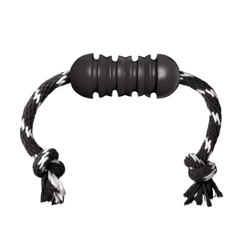 Trygg betalning KONG Extreme Dental hundleksak med rep - Storlek M ca L 46 x Ø 5 cm