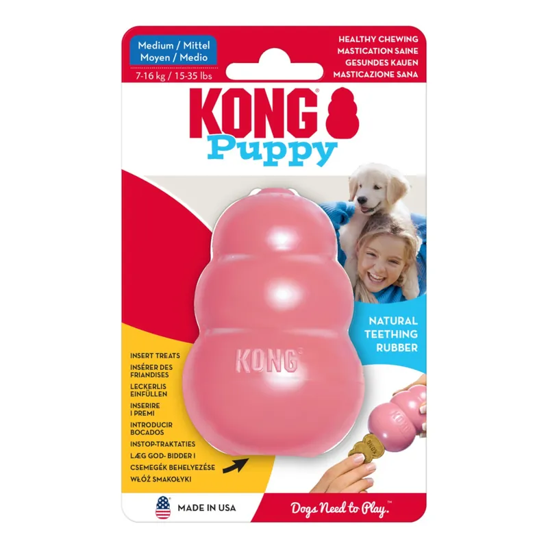 Puppy KONG - M, rosa Nyhet