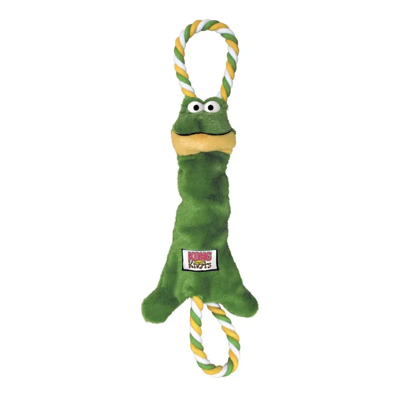 Reapris KONG Tugger Knots groda S/M för hundar