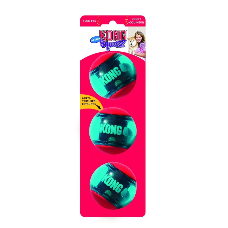 Lägg i varukorgen KONG Squeezz Action Ball - M Ø ca 6 cm