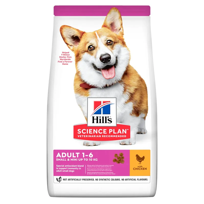 Adult Small & Mini torrfoder med kyckling Hundfoder - 6 kg Köp online
