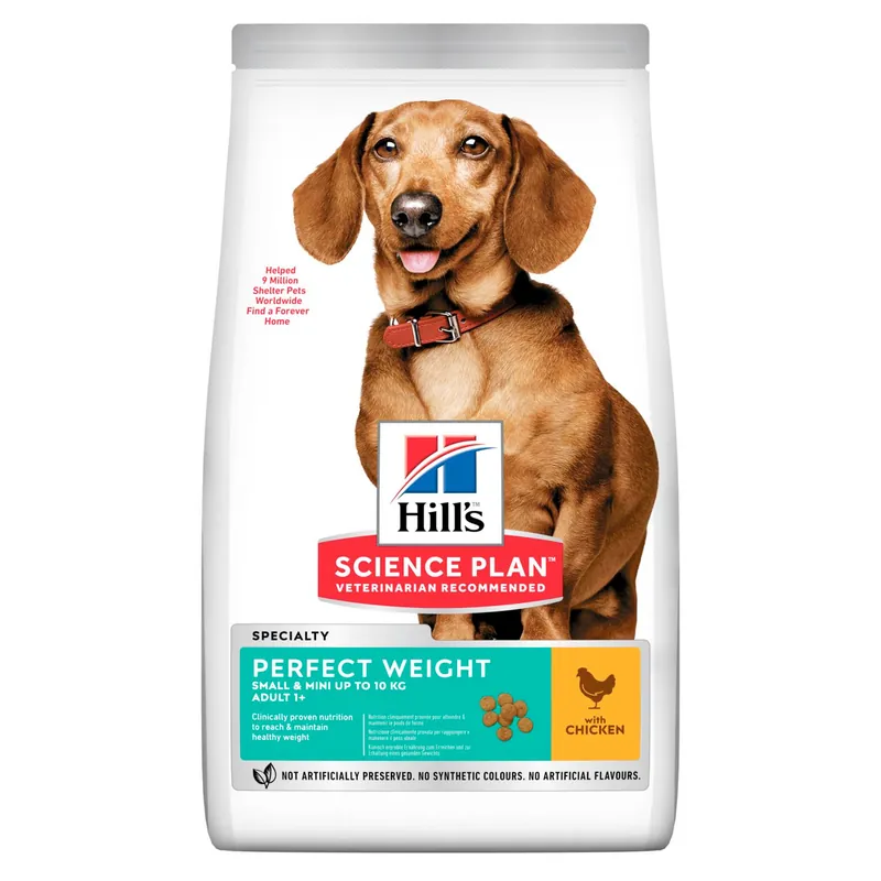 Adult Perfect Weight Small & Mini torrfoder med kyckling Hundfoder - 1,5 kg Kampanj
