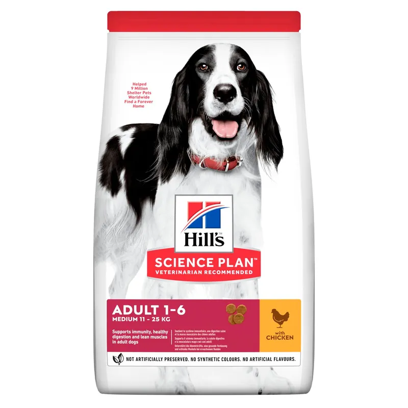 Adult Medium torrfoder med kyckling Hundfoder - 14 kg Kundfavorit