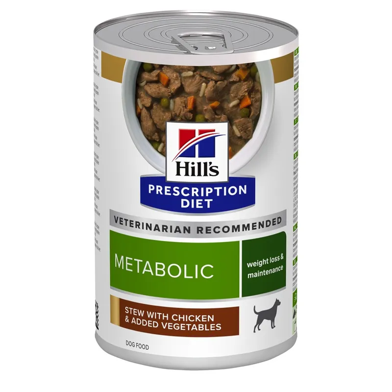 Hill‘s Prescription Diet Canine Metabolic Stew Chick&Veg 12x354 g Lågt pris
