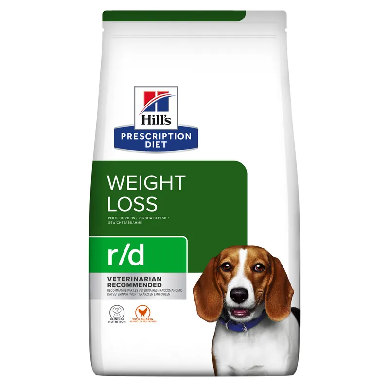 Begränsat antal Prescription Diet r/d Weight Reduction Torrfoder till Hund med Kyckling - 10 kg