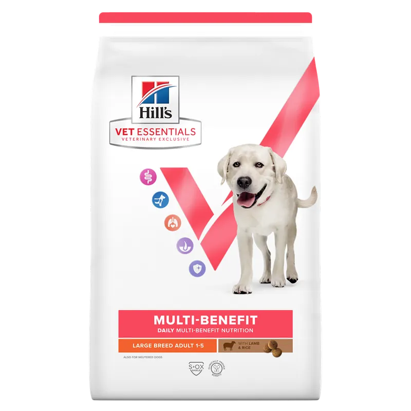 Hill‘s Vet Essentials Canine Adult Multi-benefit Large Breed Lamb & Rice 14 kg Nyhet
