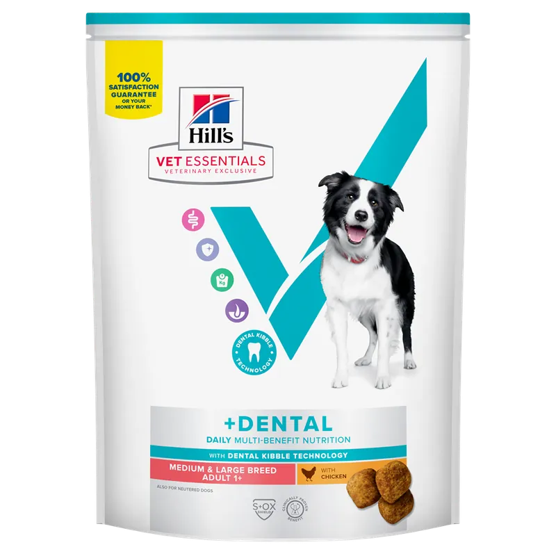 Hill‘s Vet Essentials Canine Adult 1+ Dental Medium & Large Chicken 10 kg Trygg betalning