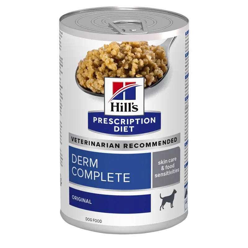 Begränsat erbjudande Prescription Diet Derm Complete Våtfoder till Hund - 12 st x 370 g