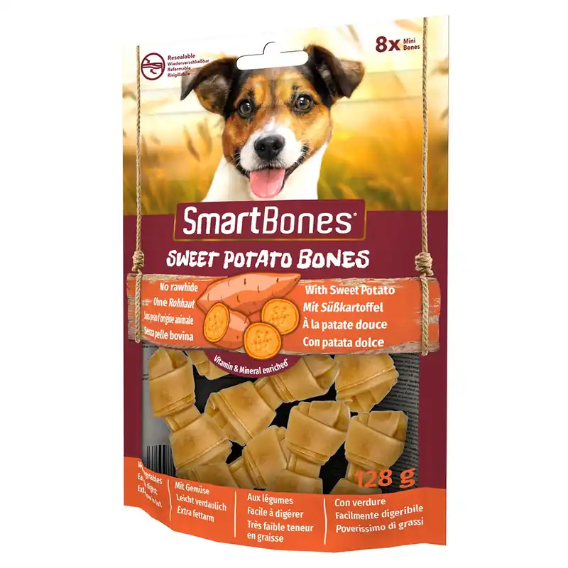 SmartBones Sweet Potato Bones med sötpotatis för små hundar - 8 st Bästa pris