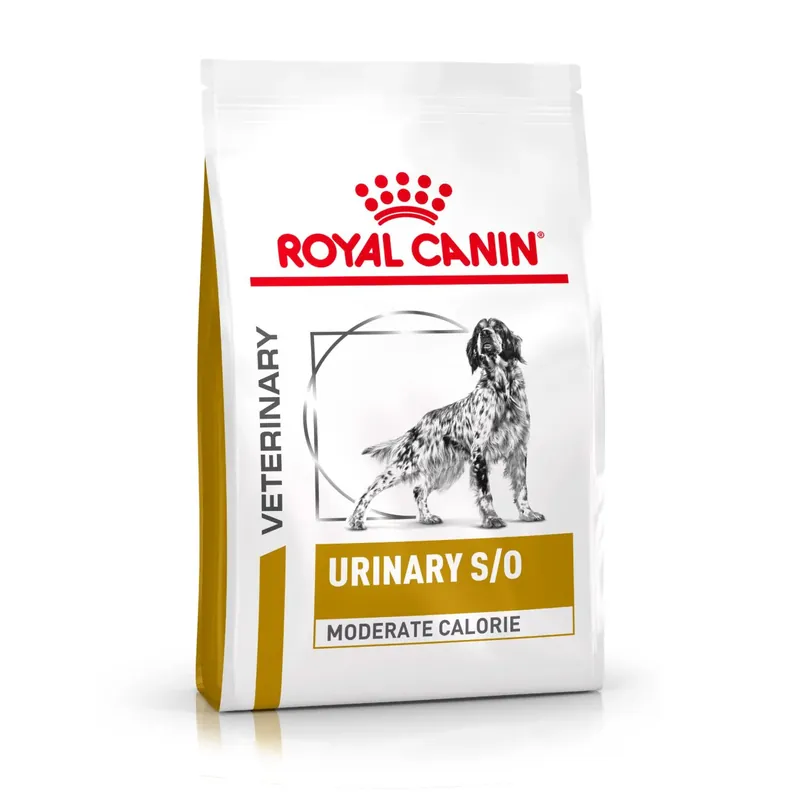 I lager Royal Canin Veterinary Diets Urinary S/O Moderate Calorie torrfoder för hund 1,5 kg