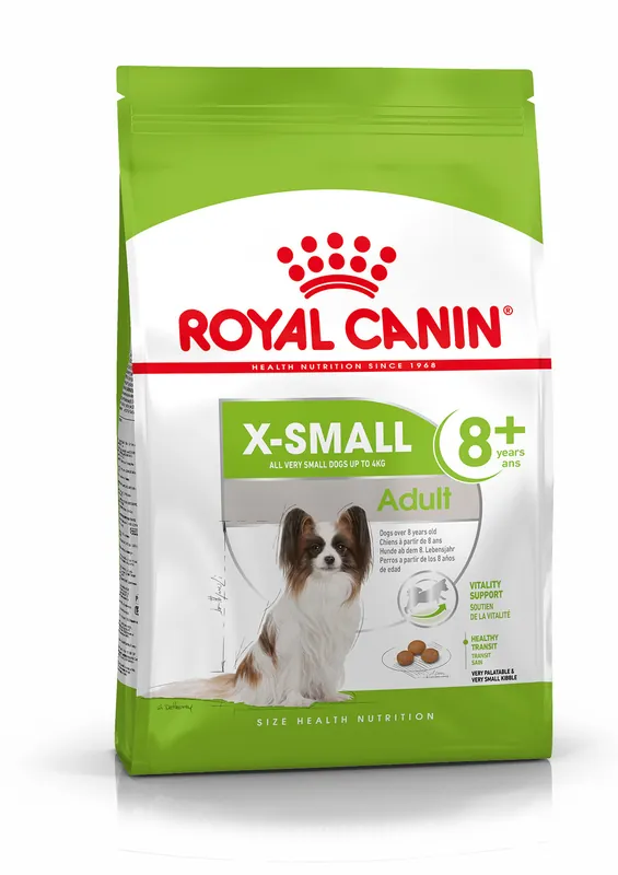 X-Small 8+ Adult Torrfoder för hund - 1,5 kg Köp nu