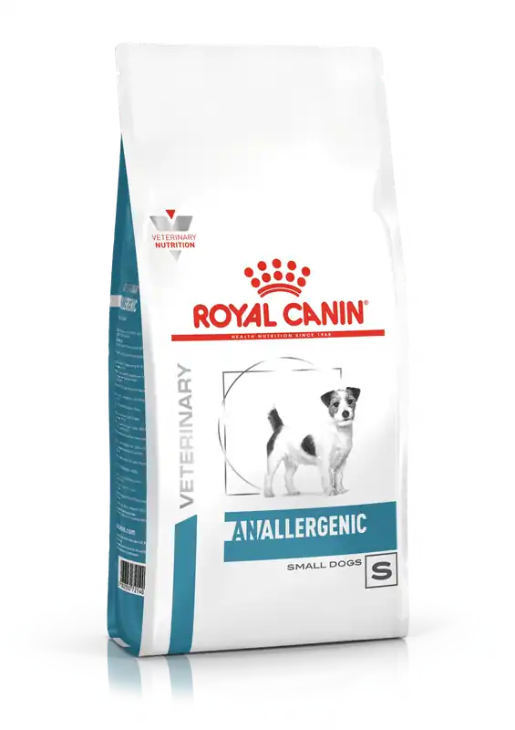Lågt pris Royal Canin Veterinary Diets Derma Anallergenic Small Dog torrfoder för hund 1,5 kg