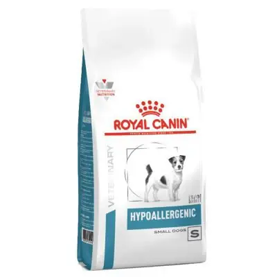 Endast denna vecka Royal Canin Veterinary Diets Derma Hypoallergenic Small Dog torrfoder för hund