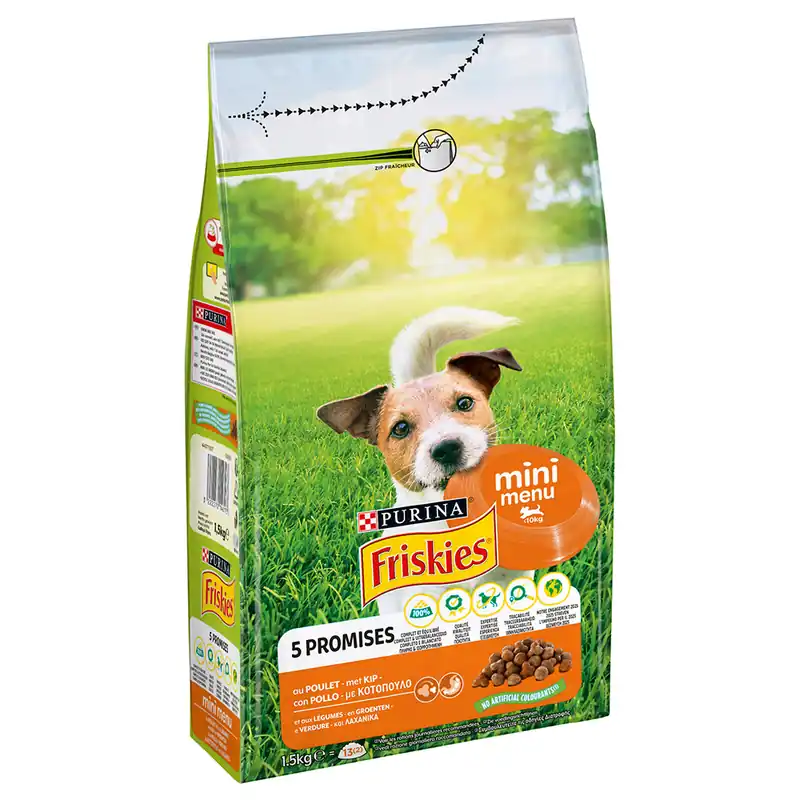 Billigare PURINA Friskies Mini med kyckling & grönsaker - 1,5 kg