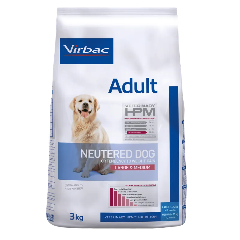 Adult Neutered Hundfoder Large & Medium - 3 kg Snabb leverans