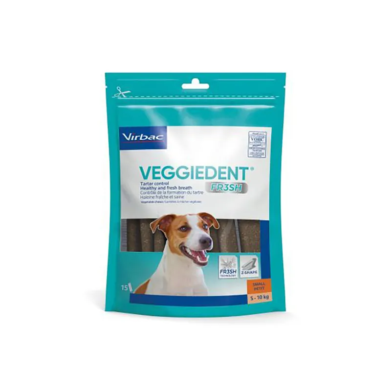 Reapris Virbac VEGGIEDENT Fresh för hundar - 15 x 17 g S för små hundar (5-10 kg)