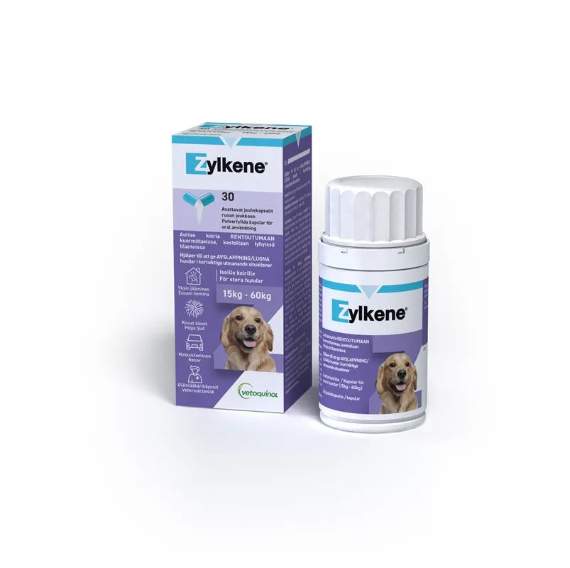 Stressreducerande Kompletteringsfoder Vetoquinol Zylkene 15-60 kg Nedsatt pris