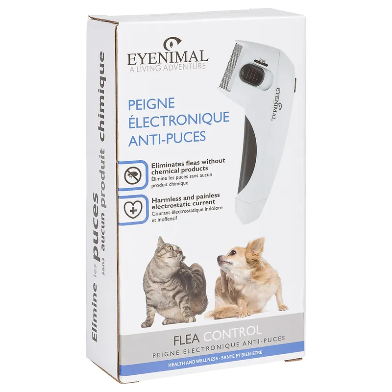 Snabb leverans EYENIMAL Flea Control loppkam - L 16,5 x B 8 x H 3 cm